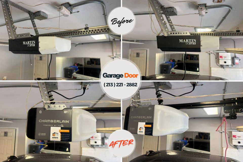 Before and after: garage door repair Elk Creek, KY